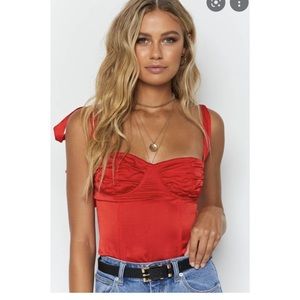 LIONESS BOO'D UP TOP BUSTIER RUCHED BUST UNDERWIRE BACK ZIP